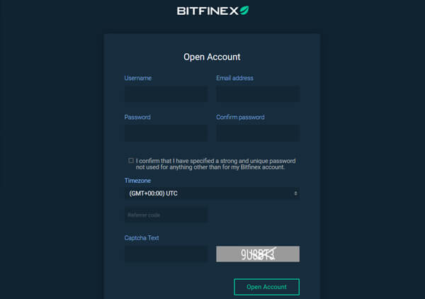 bitfinex registrazione